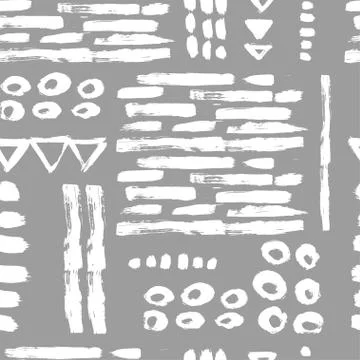 Seamless vector pattern with brush strokes. Stock Illustration