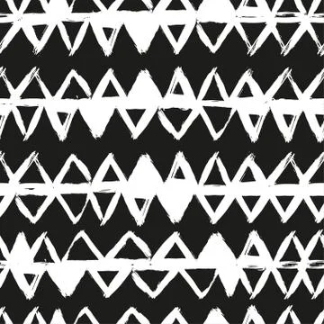 Seamless vector pattern with brush strokes. Stock Illustration