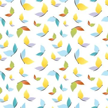 Seamless vector pattern with butterflies Stock Illustration