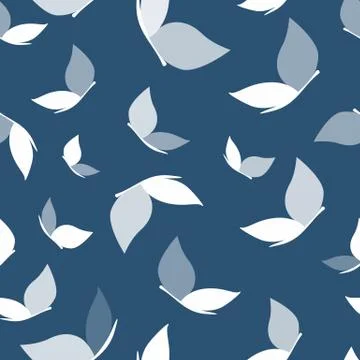 Seamless vector pattern with butterflies Stock Illustration