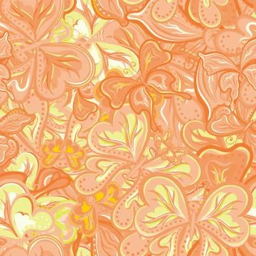 Seamless vector pattern with butterflies for textile, fabric or wallpaper Stock Illustration