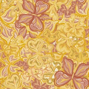 Seamless vector pattern with butterflies for textile, fabric or wallpaper Иллюстрация