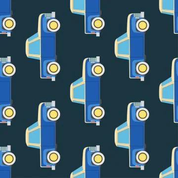 Seamless vector pattern with cars イラスト素材