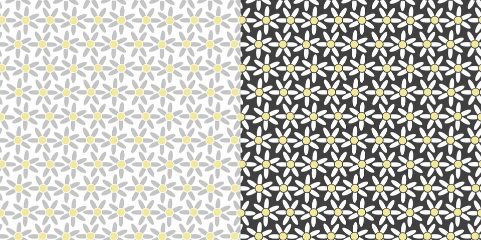 Seamless vector pattern with chamomile. Can be use as background, for fabric, Stock Illustration