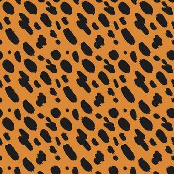 Seamless vector pattern of cheetah skin and fur. Illustrazione stock