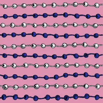 Seamless vector pattern with christmas beads Stock Illustration