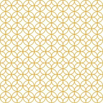 Seamless vector pattern of circles and shapes inside on a white background... Illustrazione stock