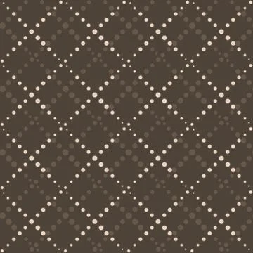 Seamless vector pattern of circles in beige color. Simple seamless brown polka Stock Illustration