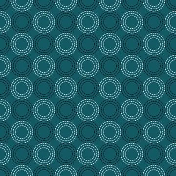 Seamless vector pattern with circles dotted. Stock Illustration