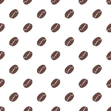 Seamless vector pattern with coffee beans 库存插图
