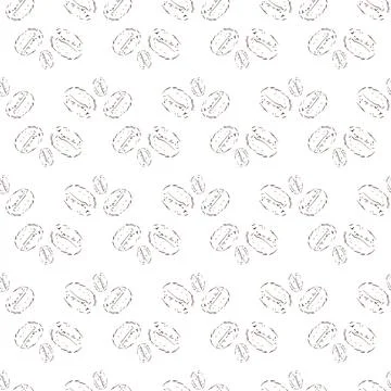 Seamless vector pattern with coffee beans 库存插图