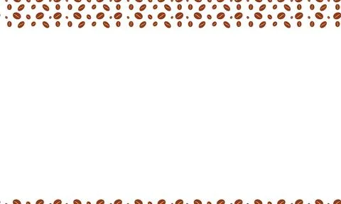 Seamless vector pattern. Coffee beans that are on top and bottom. Isolated on a Stock Illustration