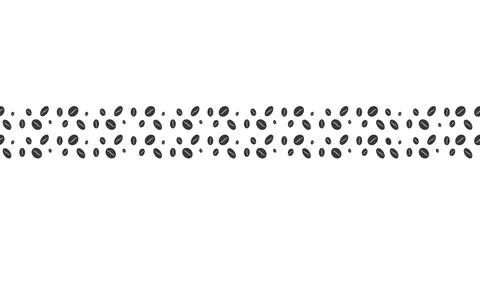 Seamless vector pattern. Coffee beans that are in the middle. 库存插图