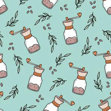 Seamless vector pattern of coffee mug イラスト素材
