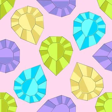 Seamless vector pattern with color little diamond Illustrazione stock