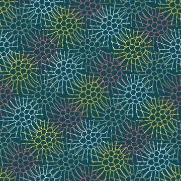 Seamless vector pattern with colorful blackberries outlines Illustrazione stock