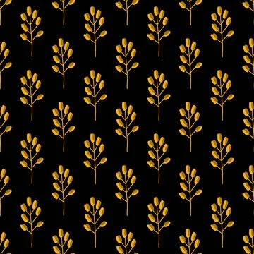 Seamless vector pattern with colorful fall leaves. Illustrazione stock