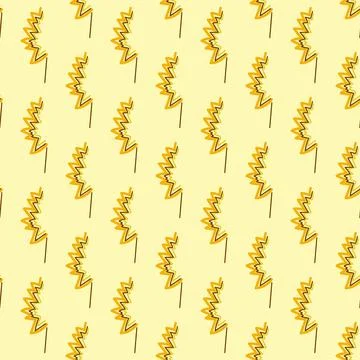 Seamless vector pattern with colorful fall leaves. Stock Illustration