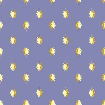 Seamless vector pattern with colorful fall leaves. Stock Illustration