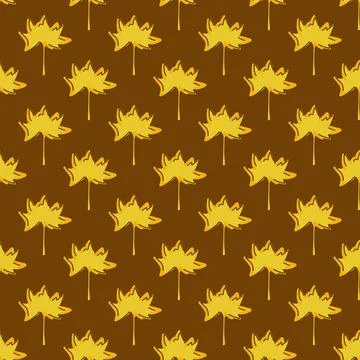 Seamless vector pattern with colorful fall leaves. 스톡 일러스트
