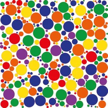 Seamless vector pattern with colorful fun figures on white background. Stock Illustration