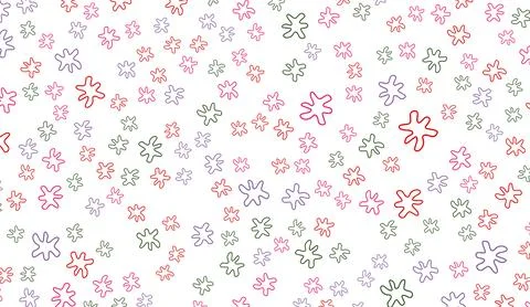 Seamless vector pattern with colorful organic blots and abstract shapes on a Stock Illustration