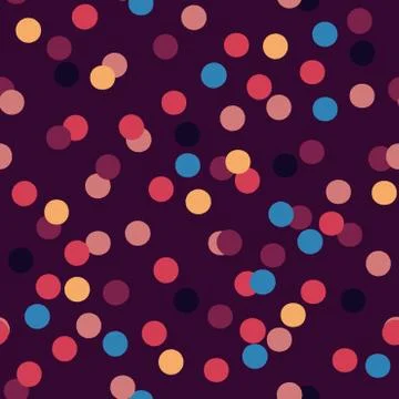 Seamless vector pattern of colorful party confetti Illustrazione stock