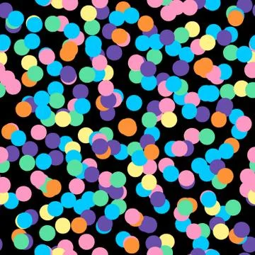 Seamless vector pattern of colorful party confetti Illustrazione stock