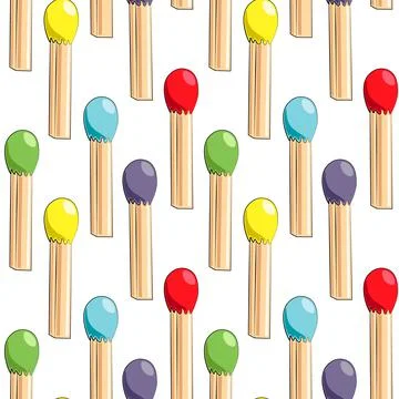 Seamless vector pattern with colors safety match Stock Illustration