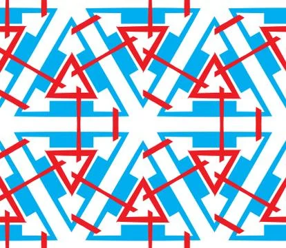 Seamless vector pattern with complex geometrical ornament Stock Illustration