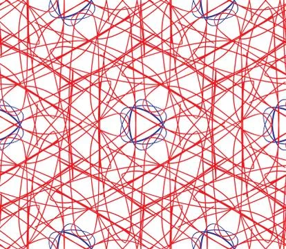 Seamless vector pattern with complex geometrical ornament Stock Illustration