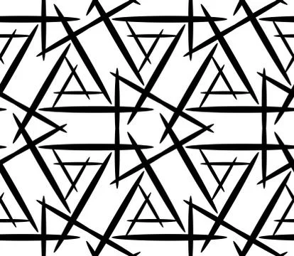 Seamless vector pattern with complex geometrical ornament Stock Illustration