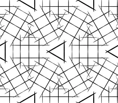 Seamless vector pattern with complex geometrical ornament Stock Illustration