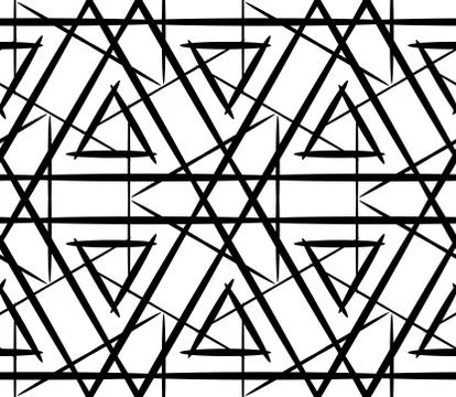 Seamless vector pattern with complex geometrical ornament Stock Illustration