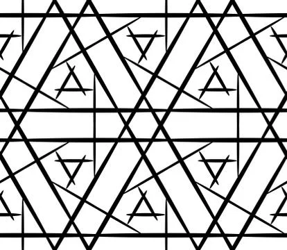 Seamless vector pattern with complex geometrical ornament Stock Illustration