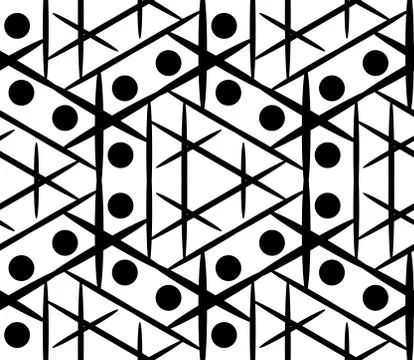 Seamless vector pattern with complex geometrical ornament Illustrazione stock