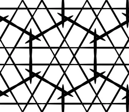 Seamless vector pattern with complex geometrical ornament Illustrazione stock