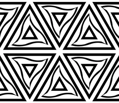 Seamless vector pattern with complex geometrical ornament Stock Illustration