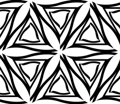Seamless vector pattern with complex geometrical ornament Stock Illustration