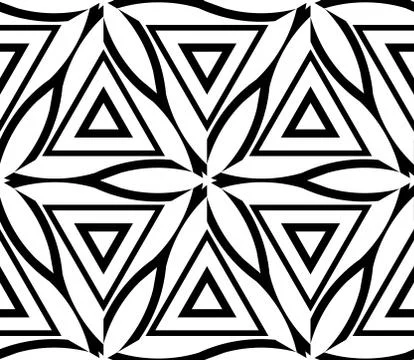 Seamless vector pattern with complex geometrical ornament Stock Illustration