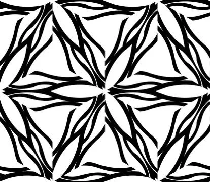 Seamless vector pattern with complex geometrical ornament Stock Illustration