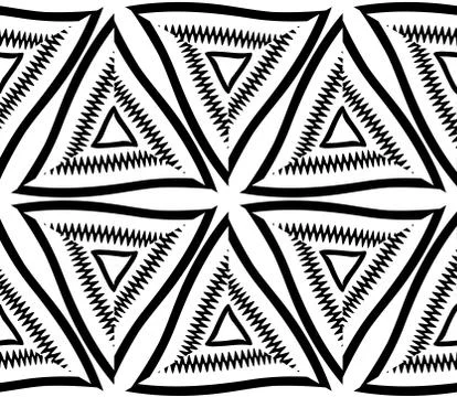 Seamless vector pattern with complex geometrical ornament Stock Illustration