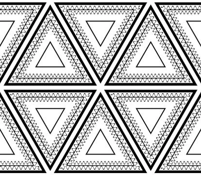 Seamless vector pattern with complex geometrical ornament Stock Illustration