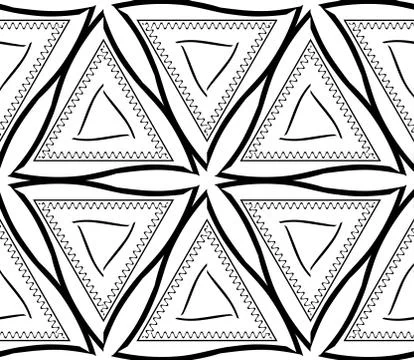 Seamless vector pattern with complex geometrical ornament Stock Illustration