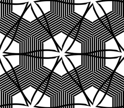 Seamless vector pattern with complex geometrical ornament Illustrazione stock