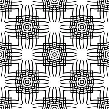 Seamless vector pattern with complex geometrical ornament. Illustrazione stock