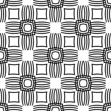 Seamless vector pattern with complex geometrical ornament. Stock Illustration