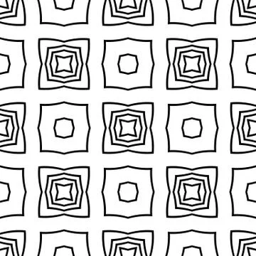 Seamless vector pattern with complex geometrical ornament. Stock Illustration