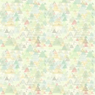 Seamless vector pattern of coniferous forest Illustrazione stock