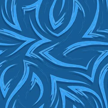 Seamless vector pattern of corners and flowing stripes.Seamless pattern of Stock Illustration